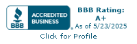 BBB Accredited Business | BBB Rating: A+ As of 5/23/2025 | Click for Profile
